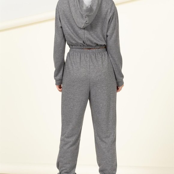 CROPPED SWEATSHIRT MATCHING SET - Picture 3 of 5